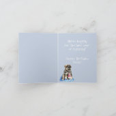 Birthday Sister Runner Puppy Running Shoe Dog Kaart (Binnen)