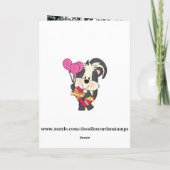 Birthday Skunk wenskaart Kaart (Achterkant)