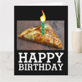 BIRTHDAY SLICE OF PIZZA with CANDLE OVERSIZED KAAR Kaart (Voorkant)