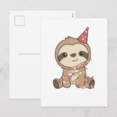 Birthday Sloth for Children a Birthday Holiday Pos Feestdagenkaart (Voorkant / Achterkant)
