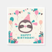 Birthday Sloth Servet (Voorkant)