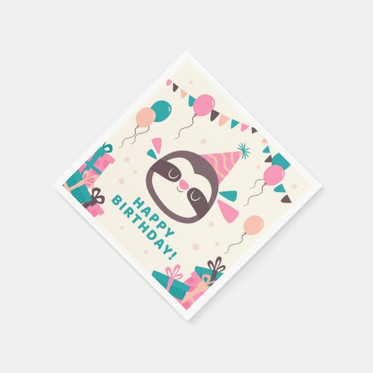 Birthday Sloth Servet (Hoek)