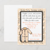Birthday Slumber Party Invitation Kaart (Voorkant / Achterkant)