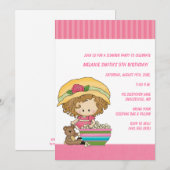 Birthday & Slumber Party Uitnodigingen (Voorkant / Achterkant)