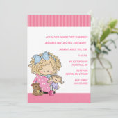 Birthday & Slumber Party Uitnodigingen (Staand voorkant)