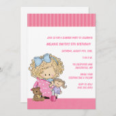 Birthday & Slumber Party Uitnodigingen (Voorkant / Achterkant)