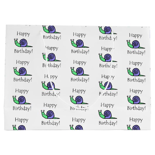 Birthday Snagel Large Cadeautasje (Achterkant)