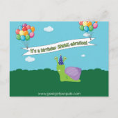 Birthday Snail Pun Briefkaart (Voorkant)