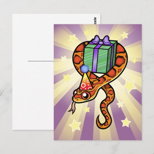 Birthday Snake Briefkaart (Voorkant / Achterkant)