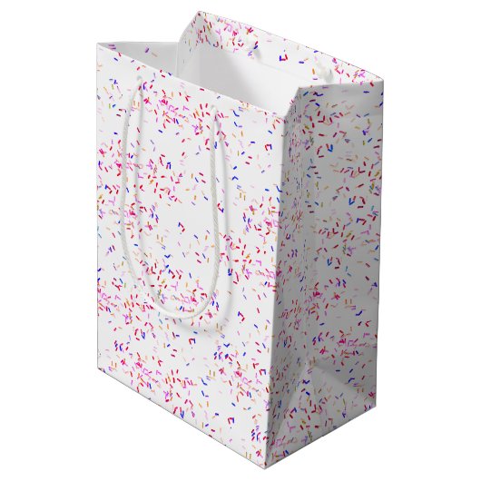 Birthday Snoep Sprinkles Medium Cadeauzakje (Achterkant Gekanteld)