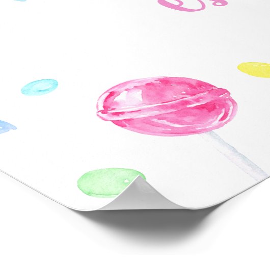 Birthday Snoep zoete winkels Welkom Poster (Hoek)