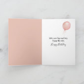 Birthday Snow Lady Hitchhiking With Sign Kaart (Binnen)