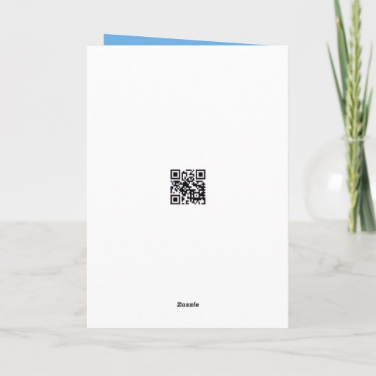 Birthday Snowman Holding a White Daisy Kaart (Achterkant)