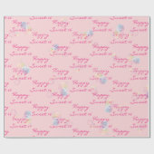 Birthday Soap Bubbles Sweet 16 Cadeaupapier (Vlak)