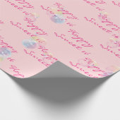 Birthday Soap Bubbles Sweet 16 Cadeaupapier (Hoek)