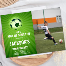 Birthday Soccer Invitations with foto