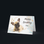 Birthday Son Cute French Bulldog Dog Pet Card Kaart<br><div class="desc">Douane Birthday Son Cute French Bulldog Dog Pet Animal</div>