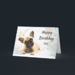 Birthday Son Cute French Bulldog Dog Pet Card Kaart<br><div class="desc">Douane Birthday Son Cute French Bulldog Dog Pet Animal</div>