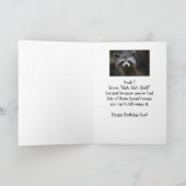 Birthday Son Fun Age Humor Sad Raccoon Humor Card Kaart (Binnen)
