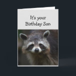 Birthday Son Fun Age Humor Sad Raccoon Humor Card Kaart<br><div class="desc">Birthday Blahs voor je Son Fun Age enkel omdat je er veel van hebt gehad. Humor depressie Raccoon</div>
