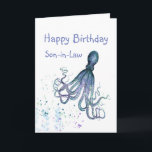 Birthday Son-in-law Octopus kon je 8 keer bedwinge Kaart<br><div class="desc">Fijne verjaardag schoonzoon. Als ik een octopus was,  kon ik je acht keer knuffelen omdat ik zo'n geweldige schoonzoon was. Humoureuze verjaardagskaart voor de schoonzoon die je leuk vindt,  die niet van paddenstoelen houdt,  sentimentele verjaardagskaarten en ook niet van publieke omhulsels houdt.</div>