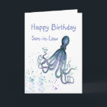 Birthday Son-in-law Octopus kon je 8 keer bedwinge Kaart<br><div class="desc">Fijne verjaardag schoonzoon. Als ik een octopus was,  kon ik je acht keer knuffelen omdat ik zo'n geweldige schoonzoon was. Humoureuze verjaardagskaart voor de schoonzoon die je leuk vindt,  die niet van paddenstoelen houdt,  sentimentele verjaardagskaarten en ook niet van publieke omhulsels houdt.</div>
