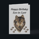 Birthday Son-in-law, Wolf, Wolven, Animal, Natuur Kaart<br><div class="desc">Wolf,  Wolven,  Animal,  Natuur Birthday for Son-in-law, </div>