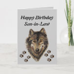 Birthday Son-in-law, Wolf, Wolven, Animal, Natuur Kaart<br><div class="desc">Wolf,  Wolven,  Animal,  Natuur Birthday for Son-in-law, </div>
