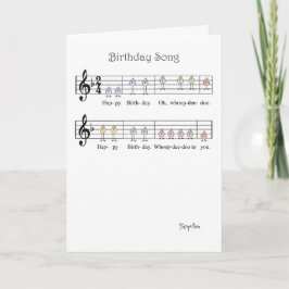 BIRTHDAY SONG KAART