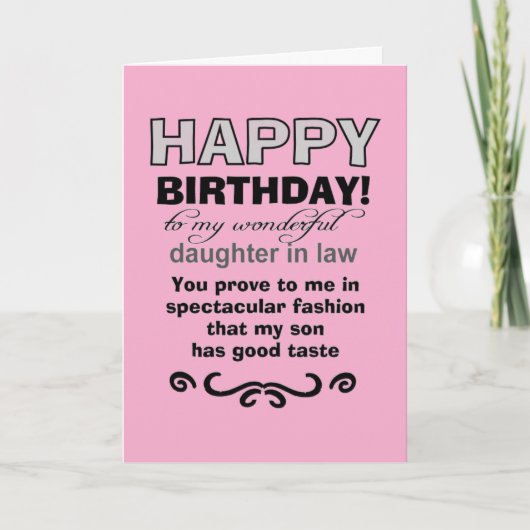 Birthday son's goede smaak kaart (Voorkant)