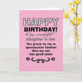 Birthday son's goede smaak kaart (Gele Bloem)