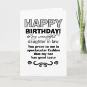 Birthday son's goede smaak kaart (Voorkant)