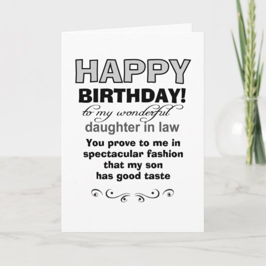 Birthday son's goede smaak kaart (Voorkant)