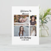 Birthday Specialized 4 Foto Collage Kaart (Staand voorkant)