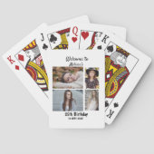 Birthday Specialized 4 Foto Collage Pokerkaarten (Achterkant)
