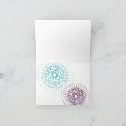 Birthday Spirals Kaart (Binnen)