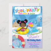 Birthday Splash Invitation Kaart (Voorkant)