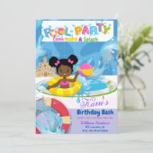 Birthday Splash Invitation Kaart (Staand voorkant)