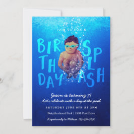 "Birthday Splash" Pool Party-uitnodigingen Kaart