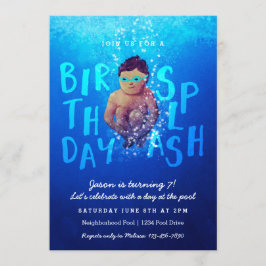 "Birthday Splash" Pool Party-uitnodigingen Kaart