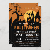 Birthday Spooktacular Halloween Party Spooky Kaart (Voorkant / Achterkant)