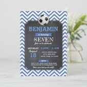 Birthday Sport Blue Football Kaart (Staand voorkant)