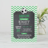 Birthday Sport Green Football Kaart (Staand voorkant)