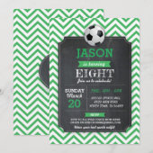 Birthday Sport Green Football Kaart (Voorkant / Achterkant)