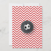 Birthday Sport Red Football Kaart (Achterkant)