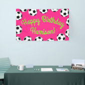 Birthday Sportpartij Roze banner (Beurs)