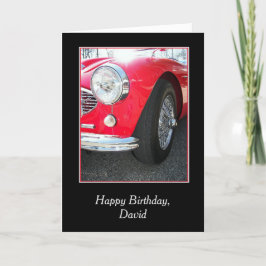Birthday Sport's auto met naam Kaart