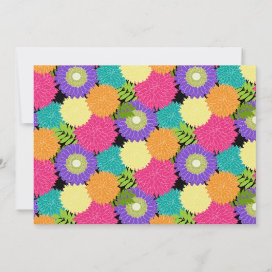 Birthday Spring Blooms Party Chic Kaart (Achterkant)