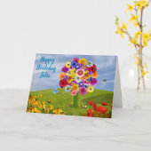 Birthday Spring Summer Flowers Cute Kaart (Gele Bloem)