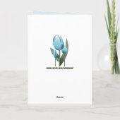 Birthday Spring Tulips Aqua Happy Birthday Card Kaart (Achterkant)